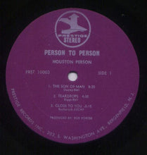 Laden Sie das Bild in den Galerie-Viewer, Houston Person : Person To Person! (LP, Album)

