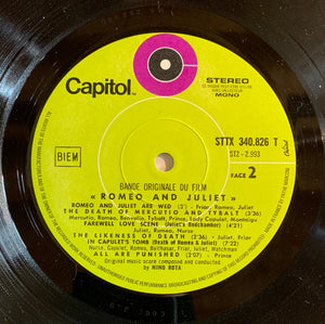 Nino Rota : Romeo & Juliet (LP, Album)