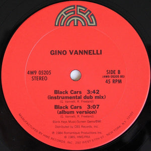 Gino Vannelli : Black Cars (Dance Mix) (12", Pit)