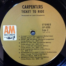 Laden Sie das Bild in den Galerie-Viewer, Carpenters : Ticket To Ride (LP, Album, RP, Ter)
