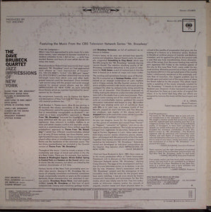The Dave Brubeck Quartet : Jazz Impressions Of New York (LP, Album, Pit)