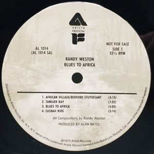 Randy Weston : Blues To Africa (LP, Album, Promo)