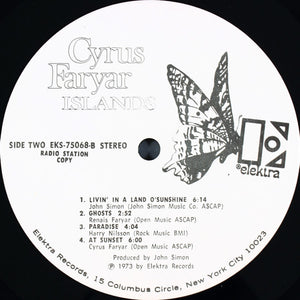 Cyrus Faryar : Islands (LP, Album, Promo)