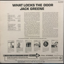 Laden Sie das Bild in den Galerie-Viewer, Jack Greene : What Locks The Door (LP, Album, Ind)
