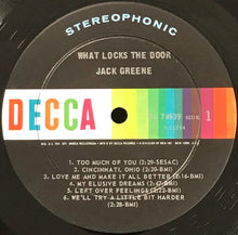 Load image into Gallery viewer, Jack Greene : What Locks The Door (LP, Album, Ind)
