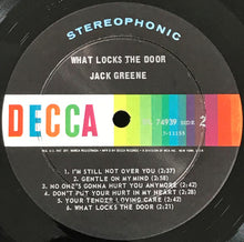 Laden Sie das Bild in den Galerie-Viewer, Jack Greene : What Locks The Door (LP, Album, Ind)
