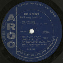 Load image into Gallery viewer, The Ramsey Lewis Trio : The In Crowd (LP, Album, Arg)
