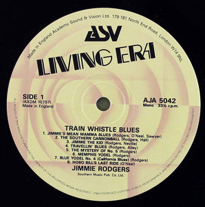 Jimmie Rodgers : Train Whistle Blues (LP, Comp, Mono)