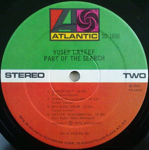 Yusef Lateef : Part Of The Search (LP, PR)