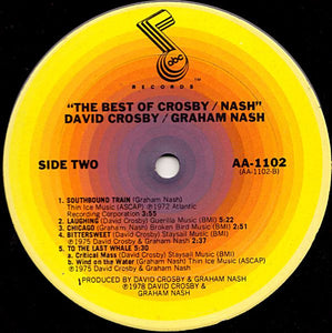Crosby-Nash* : The Best Of David Crosby And Graham Nash (LP, Comp, San)