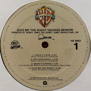 George Benson : Give Me The Night (LP, Album, Mon)