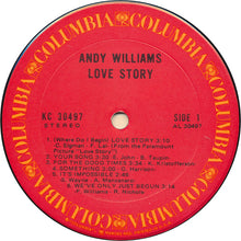Charger l&#39;image dans la galerie, Andy Williams : Love Story (LP, Album, Ter)
