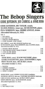Eddie Jefferson, Joe Carroll & Annie Ross : The Bebop Singers (LP)