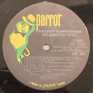 Engelbert Humperdinck : His Greatest Hits (LP, Comp, Ter)