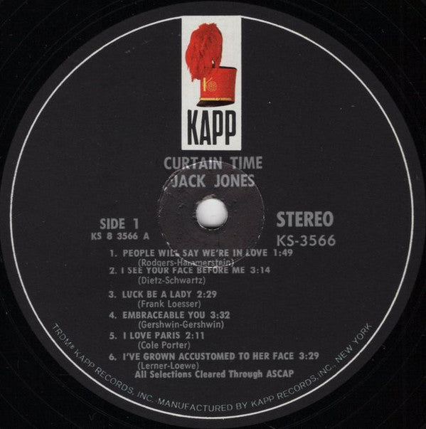 Jack Jones : Curtain Time (LP)