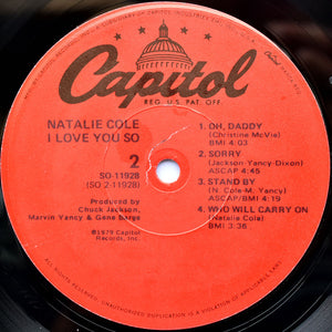 Natalie Cole : I Love You So (LP, Album, Los)