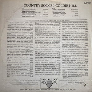 Goldie Hill : Country Songs (LP, RE)