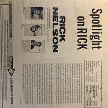 Laden Sie das Bild in den Galerie-Viewer, Rick Nelson* : Spotlight On Rick (LP, Album, Mono)
