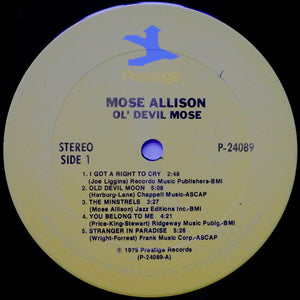 Mose Allison : Ol' Devil Mose (2xLP, Comp, RM, Gat)