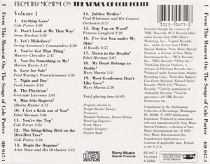 Various : From This Moment On: The Songs Of Cole Porter Vol. 1 (CD, Comp, RM)