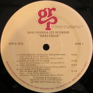 Dave Grusin, Lee Ritenour : Harlequin (LP, Album)