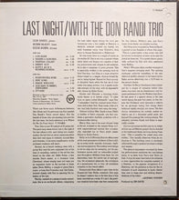 Load image into Gallery viewer, Don Randi Trio : Last Night / With The Don Randi Trio (LP)
