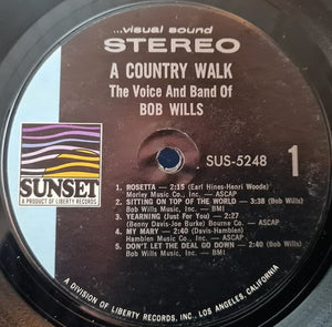 The Voice And Band Of Bob Wills : A Country Walk (LP, Comp)