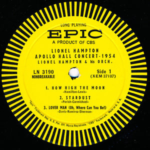 Lionel Hampton And His Orchestra : Lionel Hampton Apollo Hall Concert 1954 (LP, Album, Mono)