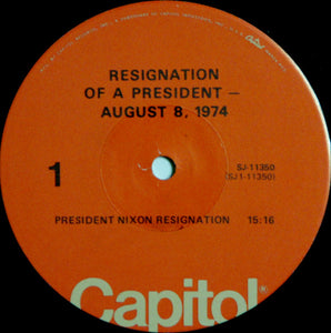 Richard Nixon : Resignation Of A President - August 8, 1974 - (LP, Jac)