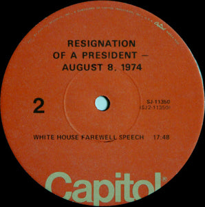 Richard Nixon : Resignation Of A President - August 8, 1974 - (LP, Jac)