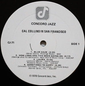 Cal Collins : Cal Collins In San Francisco (LP, Album)