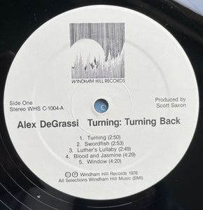 Alex DeGrassi* : Turning: Turning Back (LP, Album, RTI)