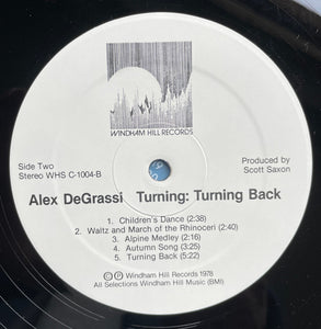 Alex DeGrassi* : Turning: Turning Back (LP, Album, RTI)