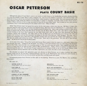Oscar Peterson : Oscar Peterson Plays Count Basie (LP, Album, Mono)