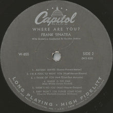 Load image into Gallery viewer, Frank Sinatra With Gordon Jenkins And His Orchestra : Where Are You? (LP, Album, Mono, M/Print, Scr)
