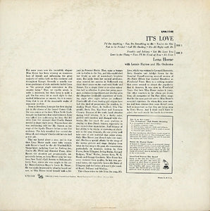 Lena Horne With Lennie Hayton And His Orchestra : It's Love (LP, Album, Mono)