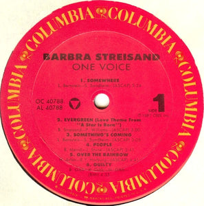 Barbra Streisand : One Voice (LP, Album, Car)