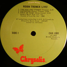 Load image into Gallery viewer, Robin Trower : Robin Trower Live! (LP, Album)
