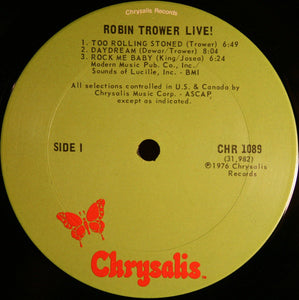 Robin Trower : Robin Trower Live! (LP, Album)