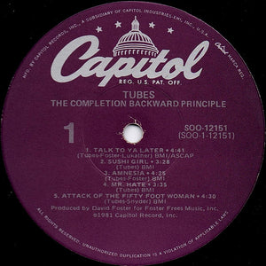 Tubes* : The Completion Backward Principle (LP, Album, Jac)