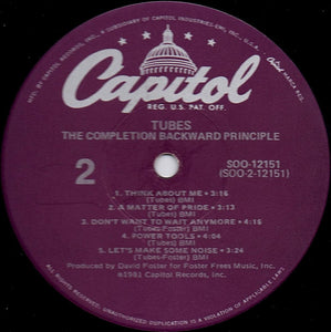 Tubes* : The Completion Backward Principle (LP, Album, Jac)