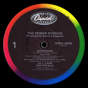The Power Station : Murderess (12", Single, Ltd, Promo)