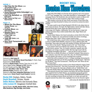 Rocky Hill, Doyle Bramhall, Dobie Malone : Rocky Hill - Houston Blues Throwdown (LP, Album, Ltd, 180)