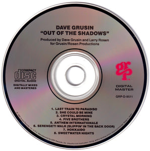 Dave Grusin : Out Of The Shadows (CD, Album, RE)