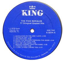 Charger l&#39;image dans la galerie, The Five Royales* : 17 Hits (LP, Comp, Blu)
