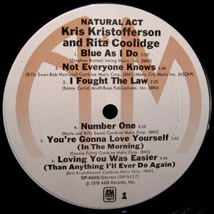 Kris Kristofferson & Rita Coolidge : Natural Act (LP, Album, Pit)
