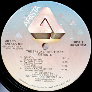 The Brecker Brothers : Detente (LP, Album, Hub)