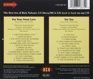 Rick Nelson* : For Your Sweet Love / Sings For You (CD, Comp)