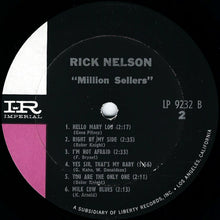 Load image into Gallery viewer, Rick Nelson* : Million Sellers (LP, Comp, Mono, Ter)
