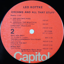 Laden Sie das Bild in den Galerie-Viewer, Leo Kottke : Dreams And All That Stuff (LP, Album, Jac)
